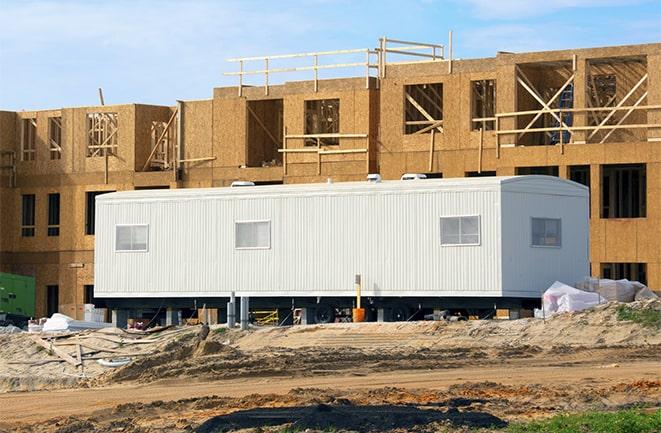 temporary office spaces for rent at a construction site in Sunset Beach CA